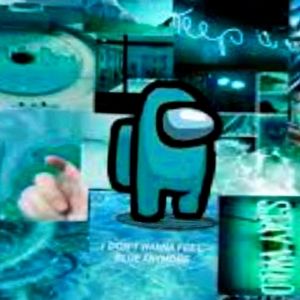 Among us teal artwork